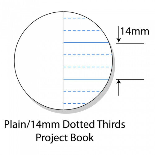Writer Premium Project Book A4 48 Page Plain Plus 14mm Dotted Thirds with Margin Balloons Pack of 20