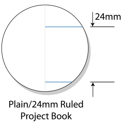 Writer Premium Story Book 330 x 240mm 64 Page Half Plain Half 24mm Solid Ruled with Margin Drill Pack of 10