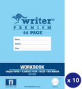 Writer Premium Workbook 330 x 240mm 64 Page Plain Plus QLD Year 1 Ruled with Margin Thongs