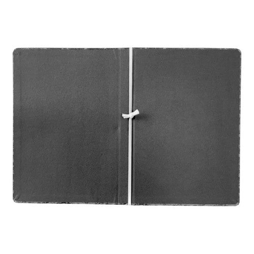 Writer Reader Cover Black Mottled Board 310 x 220mm with White Elastic Tie