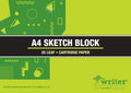 Writer Sketch Block A4 25 Leaf Cartridge Paper 297 x 210mm Pack of 10