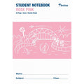 Writer Student Notebook 32 Page Double Ruled 3mm Rose Pink Pack of 20