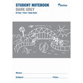 Writer Student Notebook 64 Page Single Ruled 10mm Dark Grey
