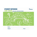 Writer Student Notebook 32 Page Double Ruled Guide 8mm Lime Green