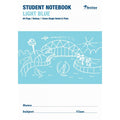 Writer Student Notebook 64 Page Single Ruled and Plain 12mm Light Blue
