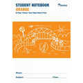 Writer Student Notebook 64 Page 8mm Single Ruled and Plain Orange