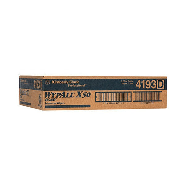 WypAll X50 Large Roll Wiper Blue 70m Box of 3