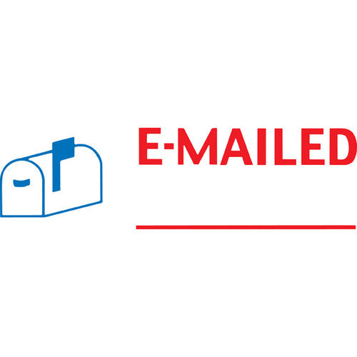 Xstamper CX-BN 2 Colour Message Stamp E-Mailed with Icon Blue/Red