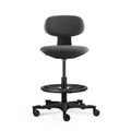 Rapidline Yoyo Drafting Stool 820-1020mm Height Dark Grey Fabric