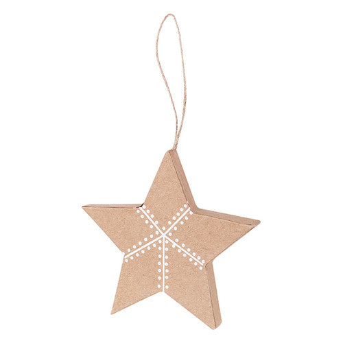 Zart 3D Tree and Star Ornaments Pack of 10