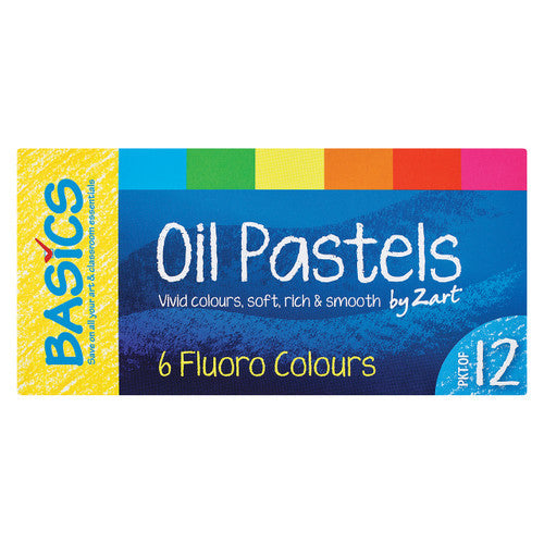 Zart Basics Oil Pastels Large Fluoro Pack of 12