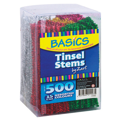 Zart Basics Tinsel Stems 15cm Pack of 500