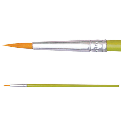 Zart Budget Taklon Brushes Round Size 0 Pack of 10