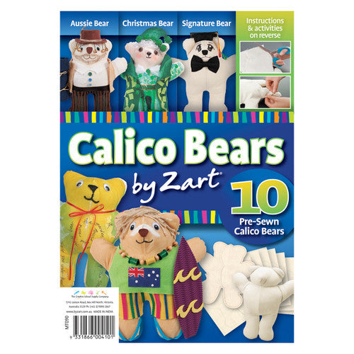 Zart Calico Teddy Bears Pack of 10