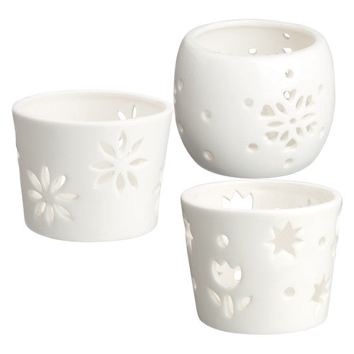 Zart Ceramic Tea Light Holders Pack of 3