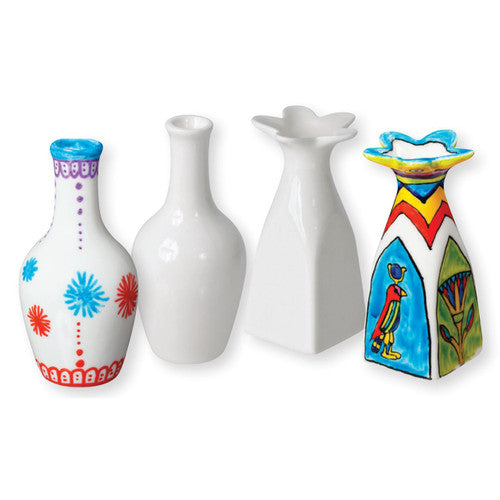 Zart Ceramic Vases Two Designs Pack of 6