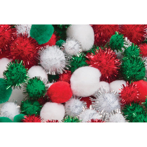 Zart Christmas Pom Poms Pack of 300