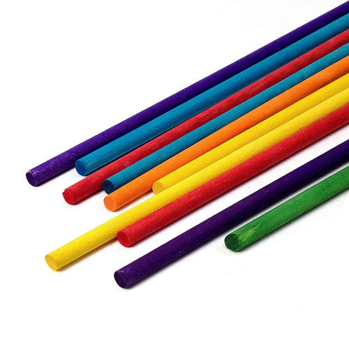 Zart Dowel Rod 6mm x 30cm Coloured Pack of 10