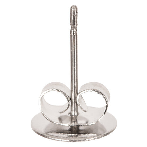 Zart Earring Posts and Studs 8mm Stainless Steel Pack of 100
