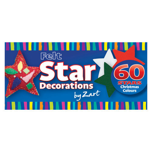 Zart Felt Star Decorations Pack of 60