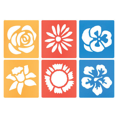 Zart Flower Stencils Pack of 6