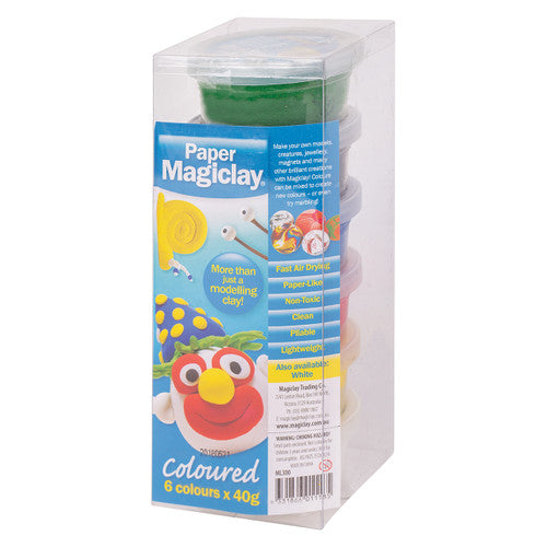 Zart Paper Magiclay Coloured 240g Pack of 6