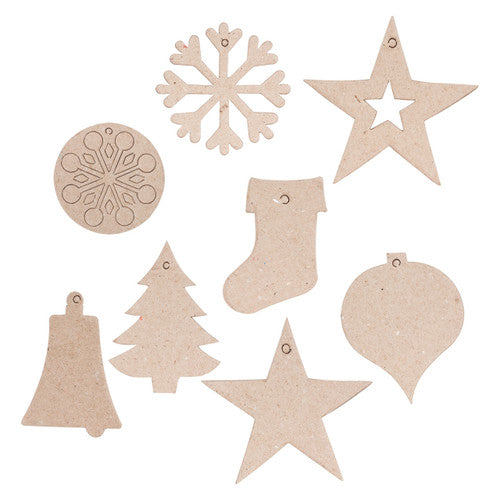 Zart Papier Mache Christmas Decorations Pack of 80