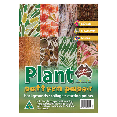 Zart Plant Pattern Papers A4 Pack of 40