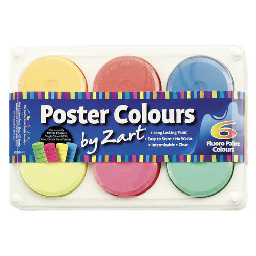 Zart Poster Colour Palette Fluoro Set of 6