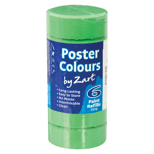 Zart Poster Colours Refill Emerald Pack of 6