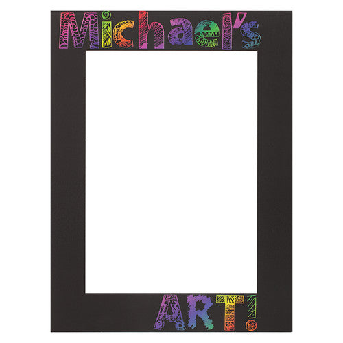 Zart Pre-Cut Cardboard Mounts Black and White A4 Pack of 10