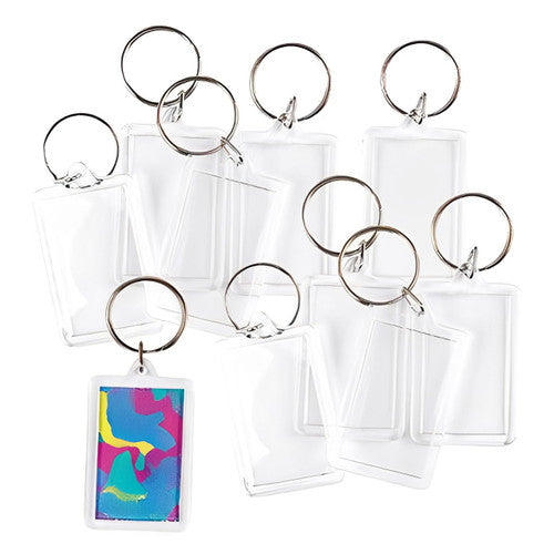 Zart Rectangle Key Ring Tags Pack of 10