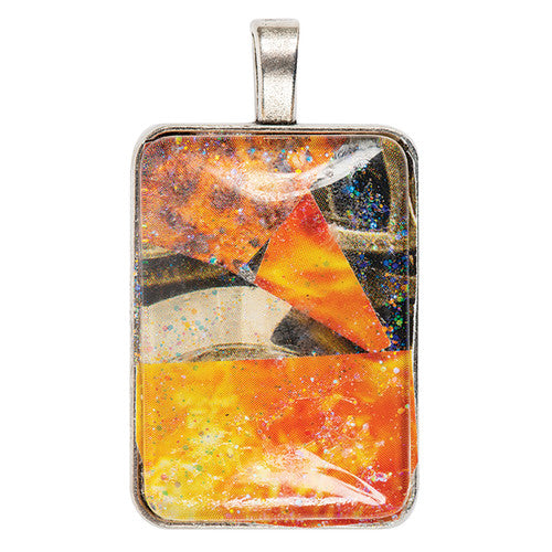 Zart Rectangle Pendant Cabochon Settings Silver Pack of 30