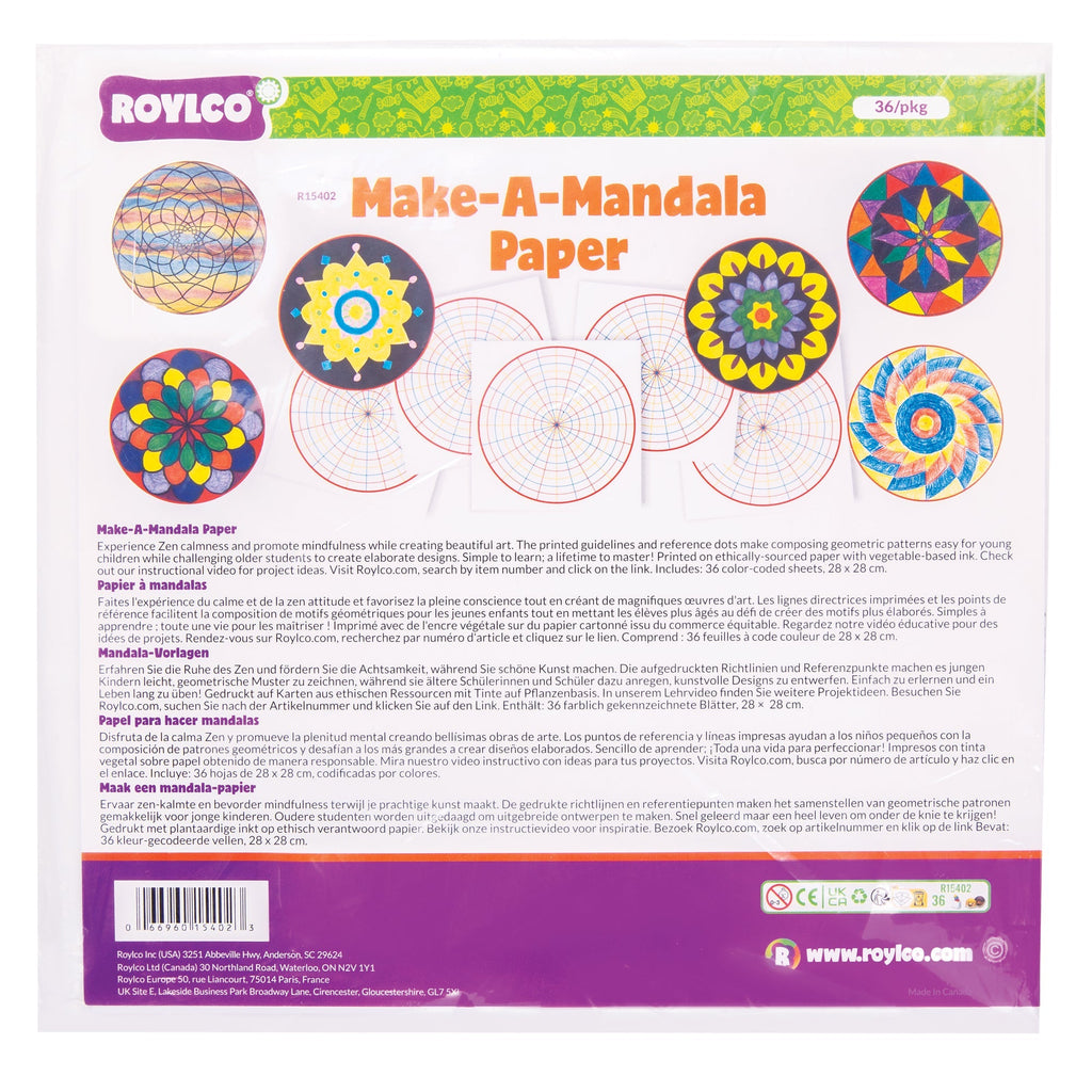 Zart Roylco Make a Mandala Paper Pack of 36