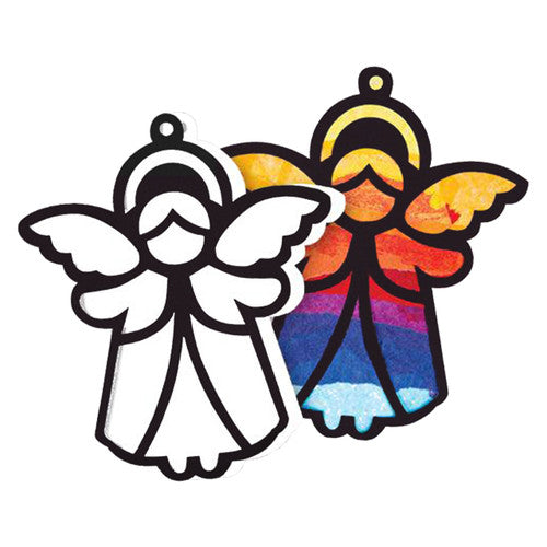 Stained Glass Angels Pack of 10