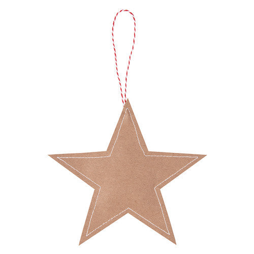 Zart Stitched Kraft Christmas Ornaments Pack of 10