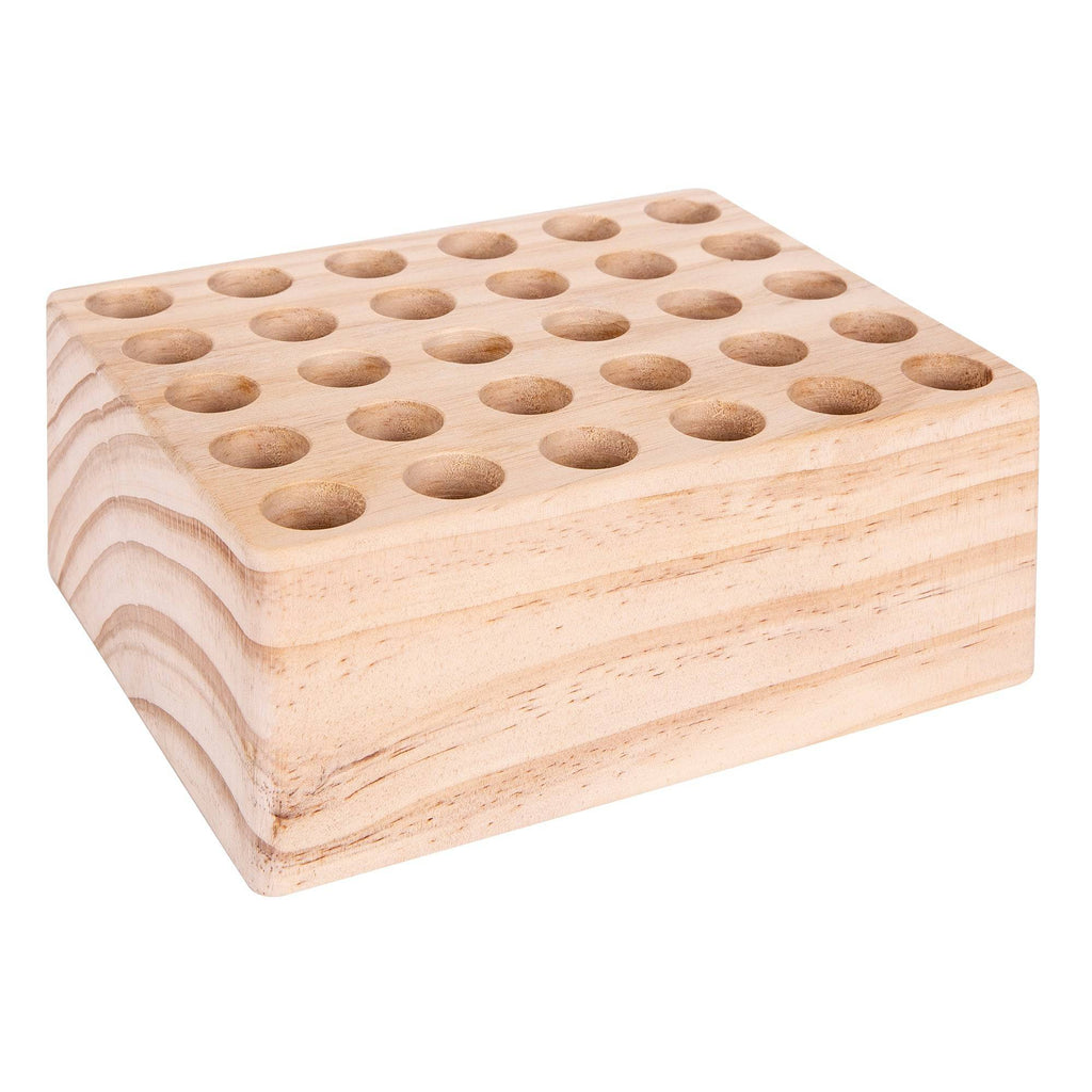 Zart Wooden Scissors Holder 30 Hole Storage Block