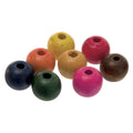 Zart Wooden Beads Round 12mm Assorted Pack of 100