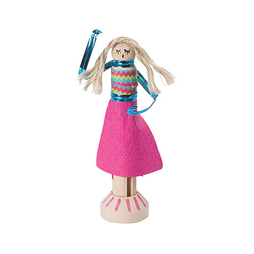 Zart Wooden Peg and Stand 9.5cm Pack of 24