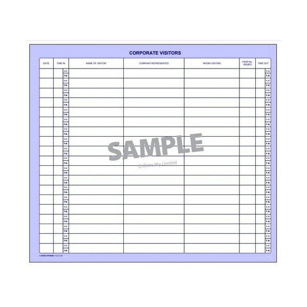 Zions Corporate Visitors Book 275 x 310mm 100 Leaf