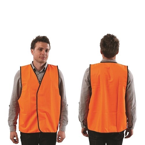 Zions Daytime Hi Vis Safety Vest Fluoro Orange 2XL Pack of 5