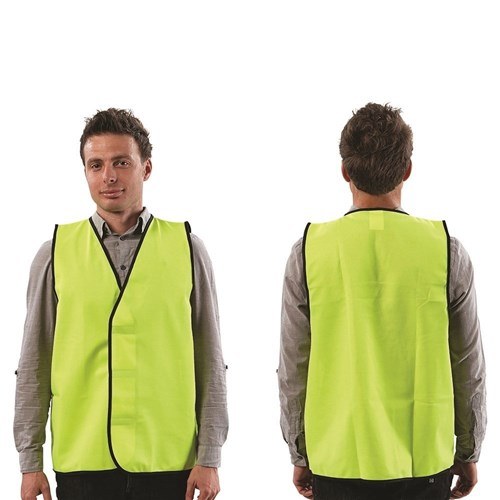 Zions Daytime Hi Vis Safety Vest Fluoro Yellow 3XL Pack of 5