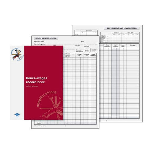 Zions Small Business Essentials Hours and Wages Record Book