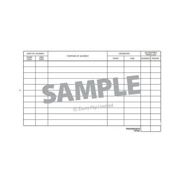 Zions Combined Vehicle Log Travel and Expenses Record Book