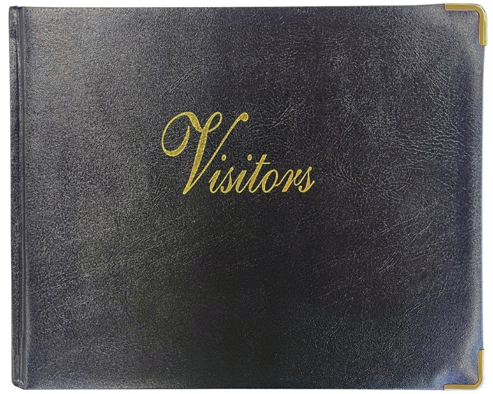 Zions Visitors Book General Purpose Black Cover