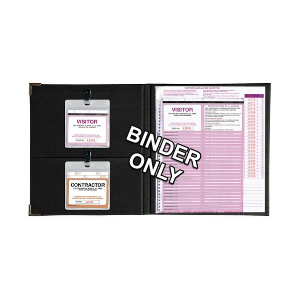 Zions Binder for Visitors Pass and Fire Registration System
