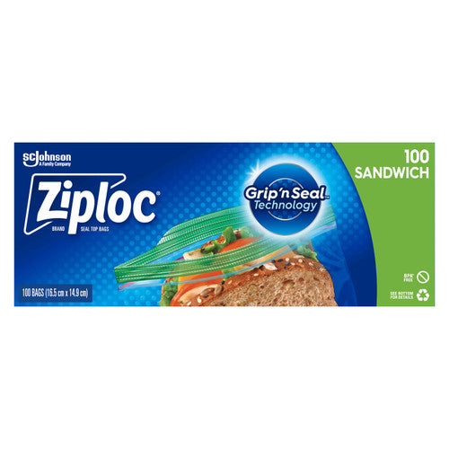 Ziploc Sandwich Bags Pack of 100 x 6