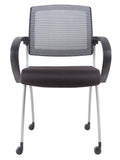 Rapidline Zoom Mesh Back Training Chair with Arms Grey Frame Black