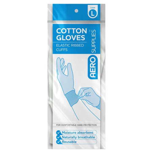 AeroSupplies Large Cotton Gloves Pair