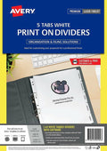 Avery Print-On Dividers 5 Tab L7420-5 4 Sets